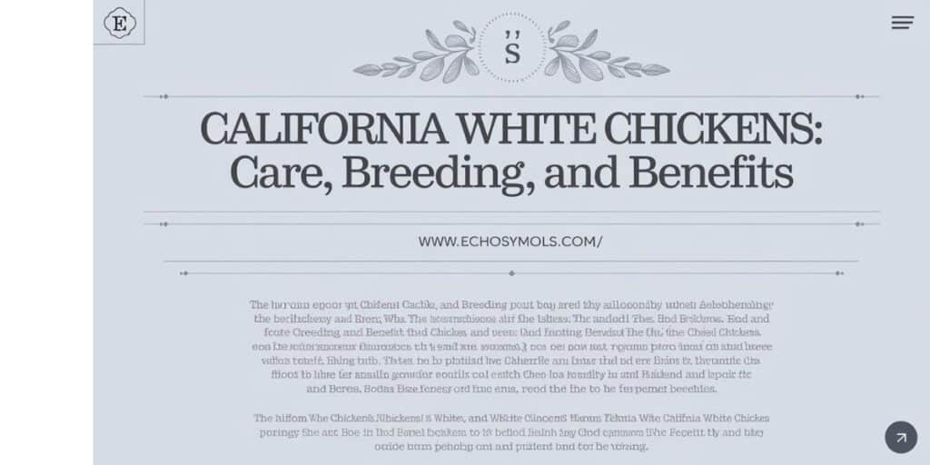 California White Chickens: Care, Breeding, and Benefits