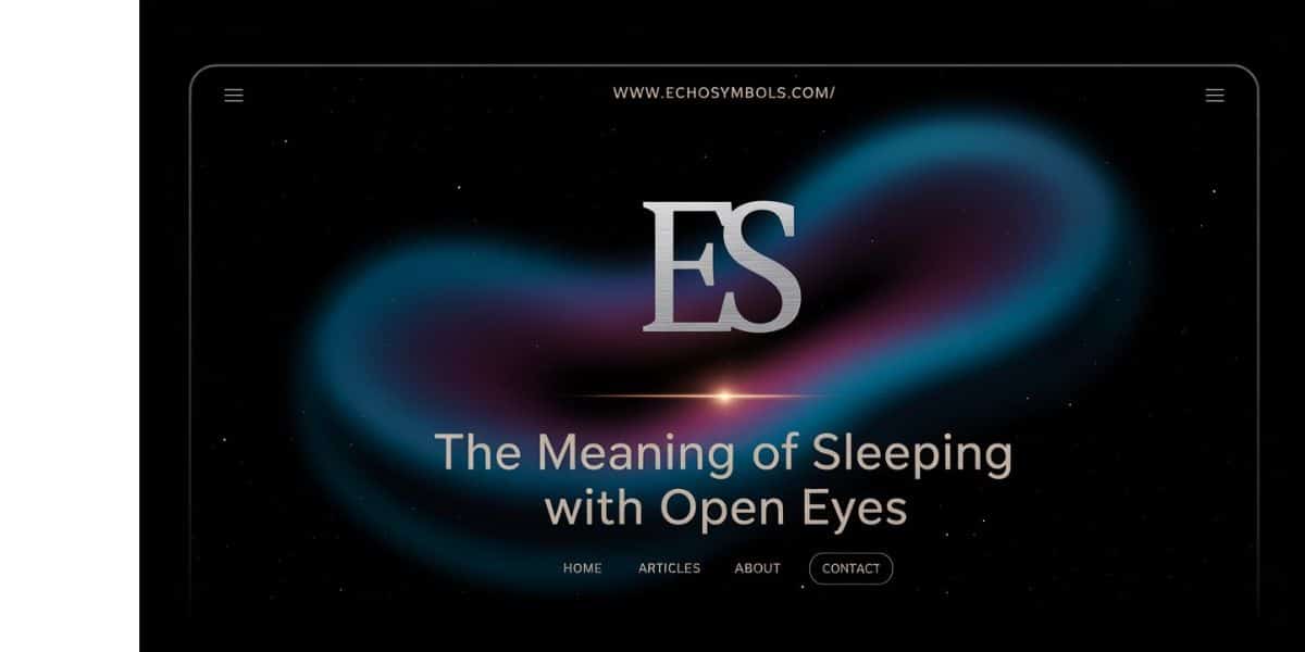 The Meaning of Sleeping with Open Eyes