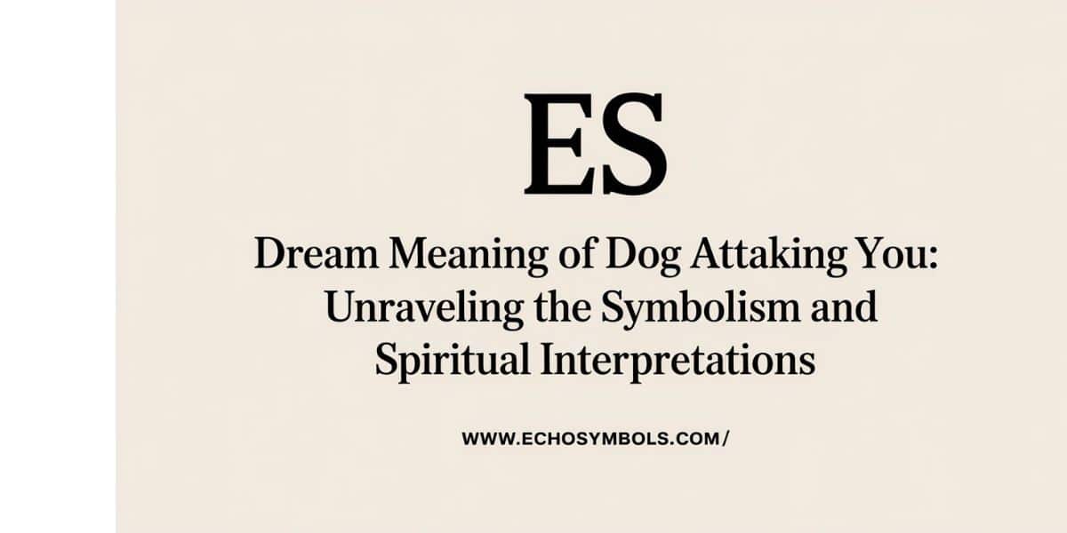 Dream Meaning of Dog Attacking You: Unraveling the Symbolism and Spiritual Interpretations
