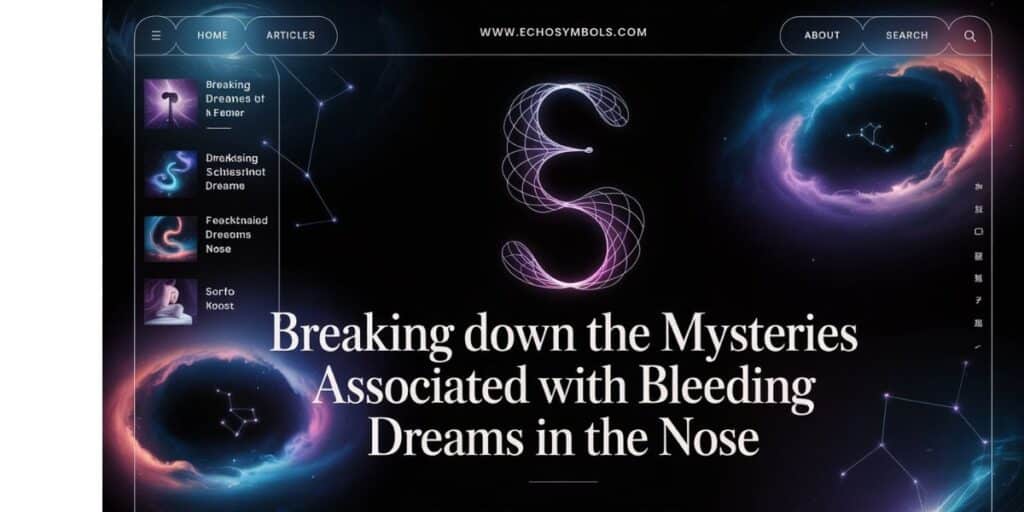 Breaking Down the Mysteries Associated with Bleeding Dreams in the Nose